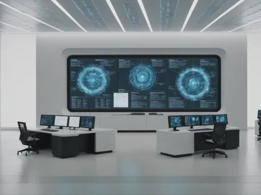 Sala de Control Futurista para Gestión de Documentos con IA